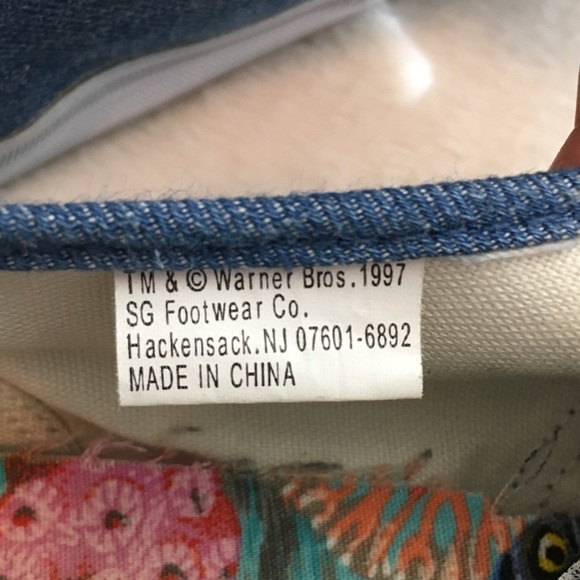 Vintage Looney Tunes Denim Lounge Sneakers - 10 - Picture 8 of 8